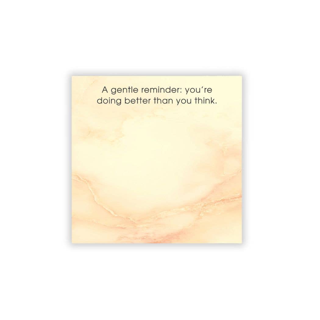 The Morning Reset: "Sunrise Affirmation" 4x4 Golden Watercolor Sticky Notes