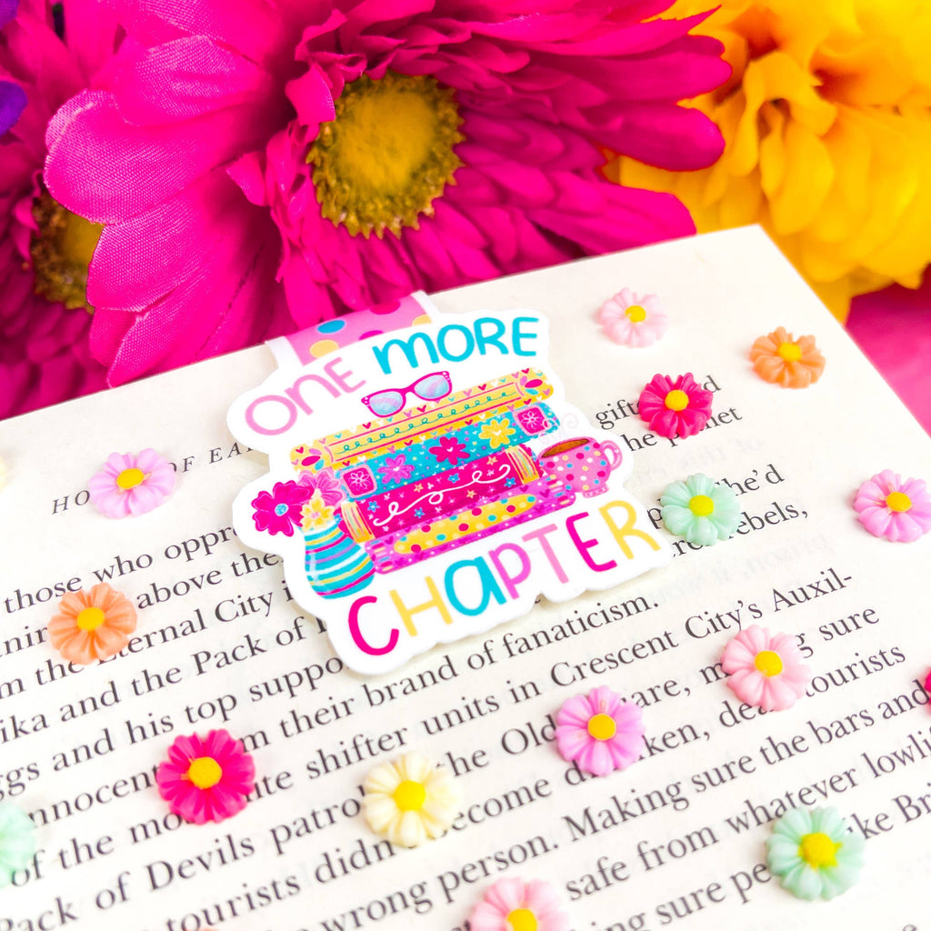 The Floral Anchor: "Just One More Chapter" Magnetic Bookmark