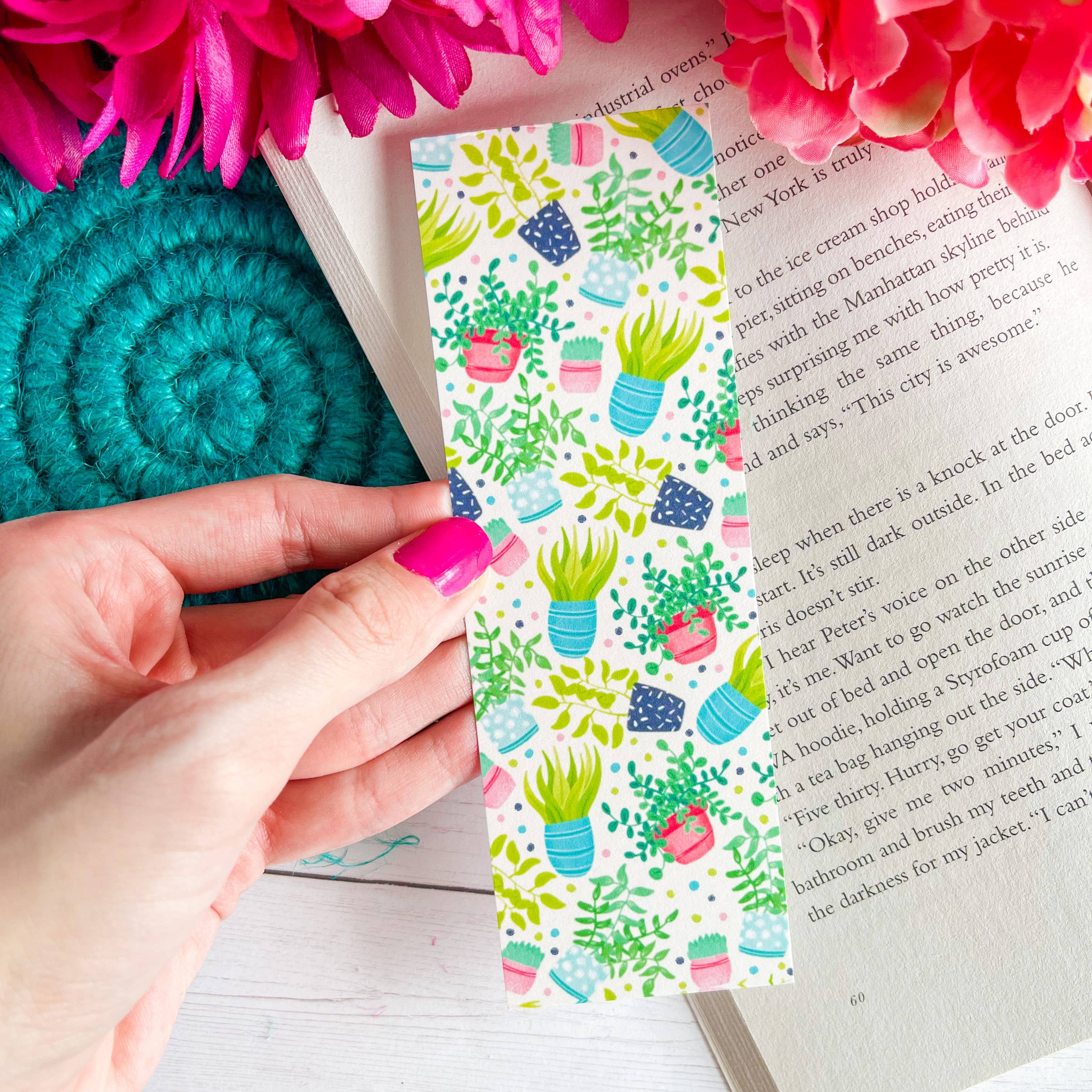 The Growth Anchor: Hand-Lettered Plant Magnetic Bookmark
