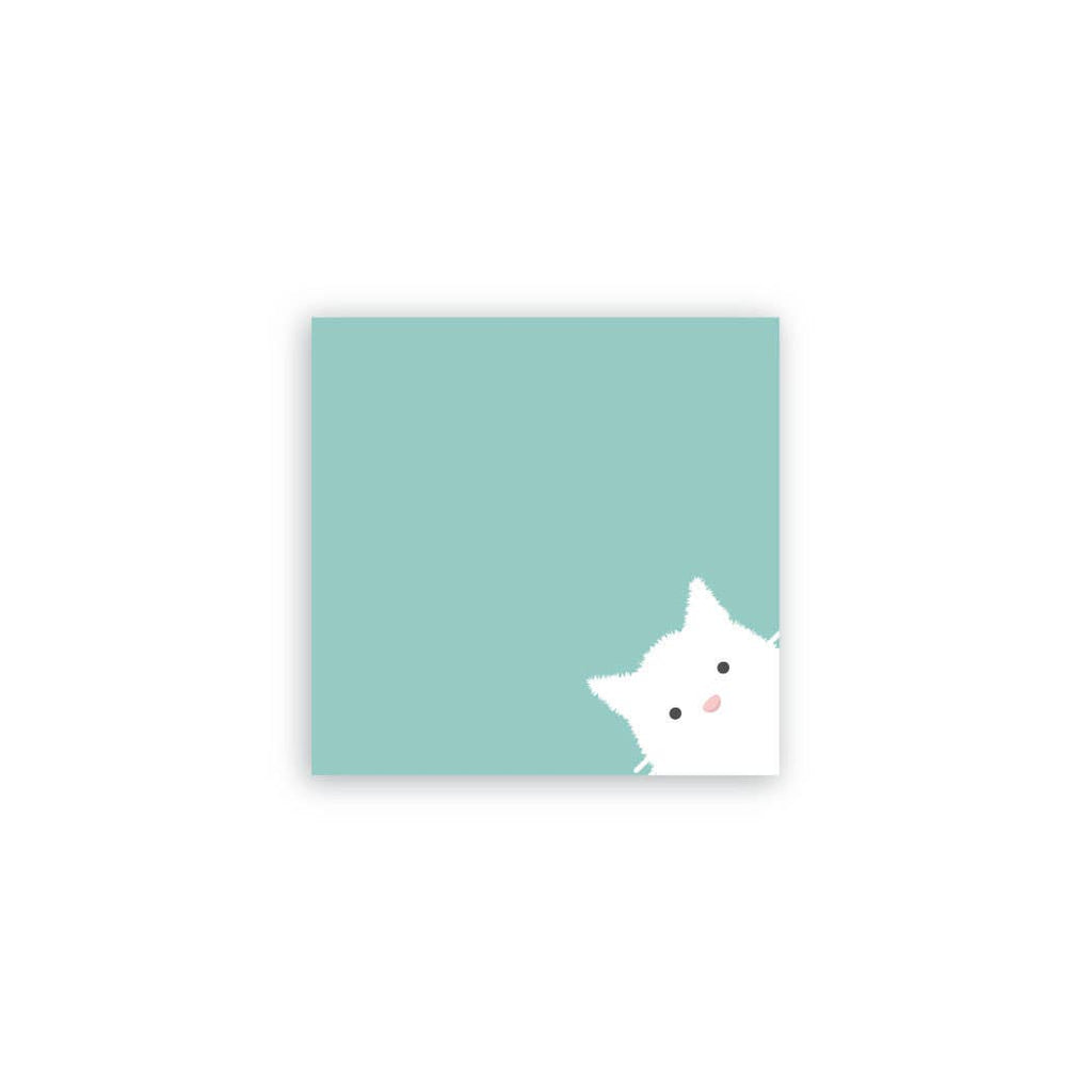The Minimalist Muse: "Peeking Cat" 3x3 Minimalist Sticky Notes
