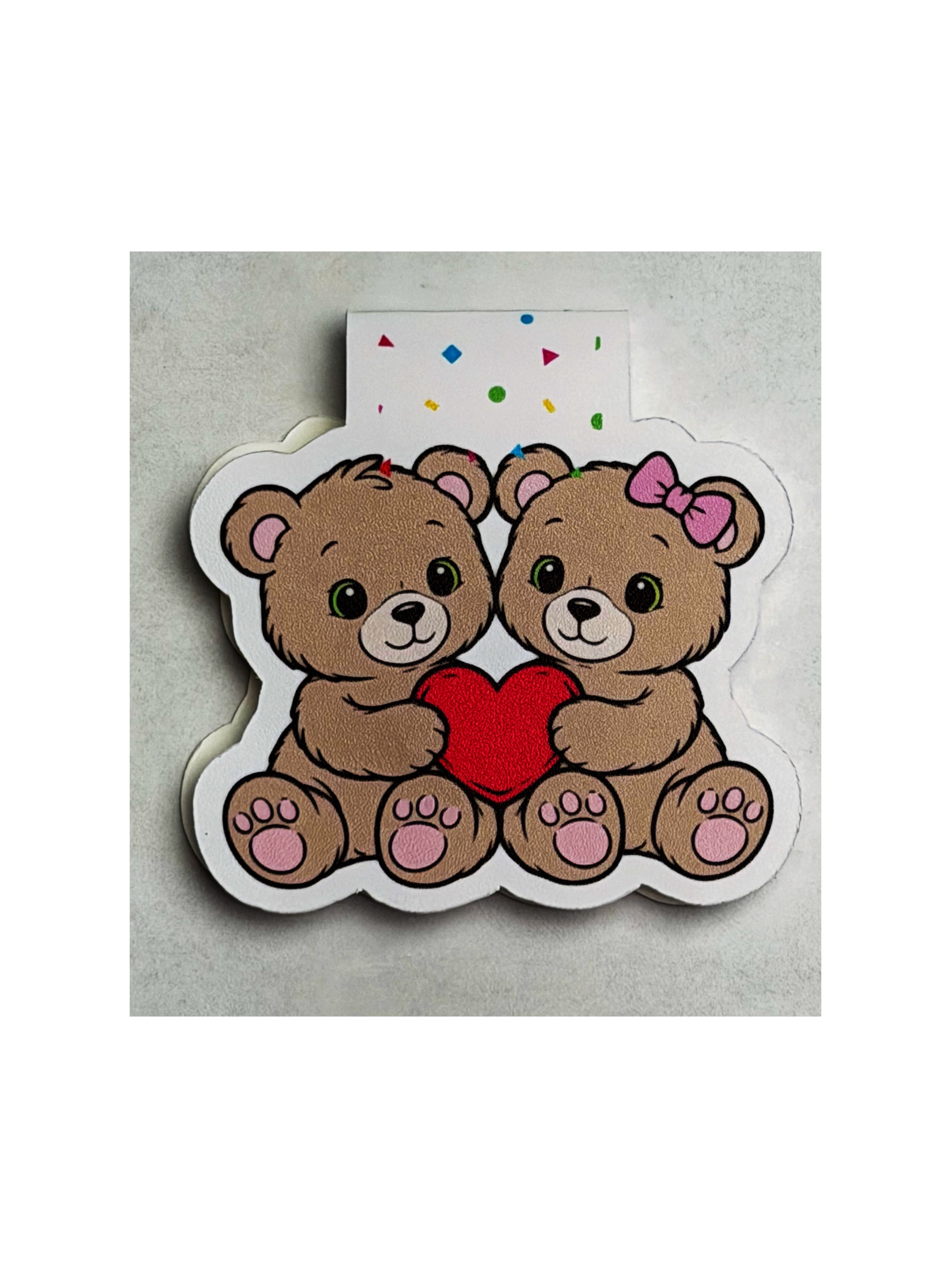 "Better Together" Twin Teddy Bears Magnetic Bookmark