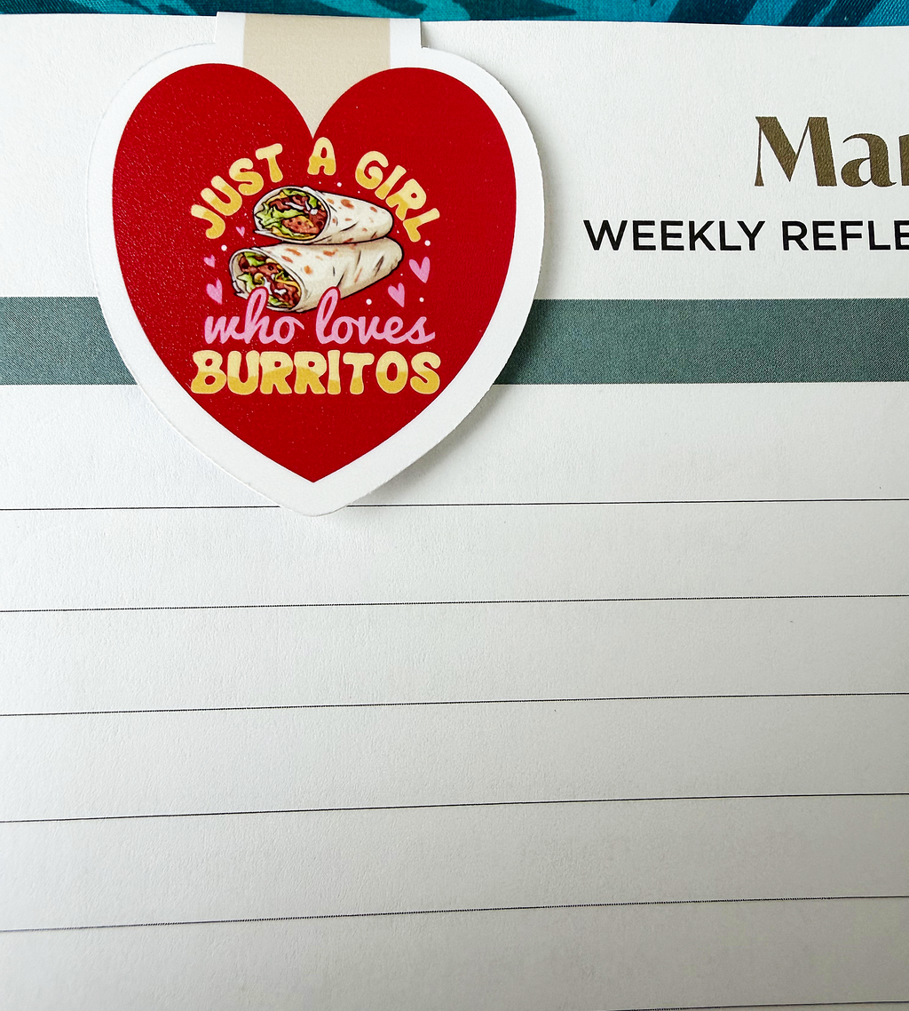 "Just a Girl Who Loves Burritos" Magnetic Bookmark