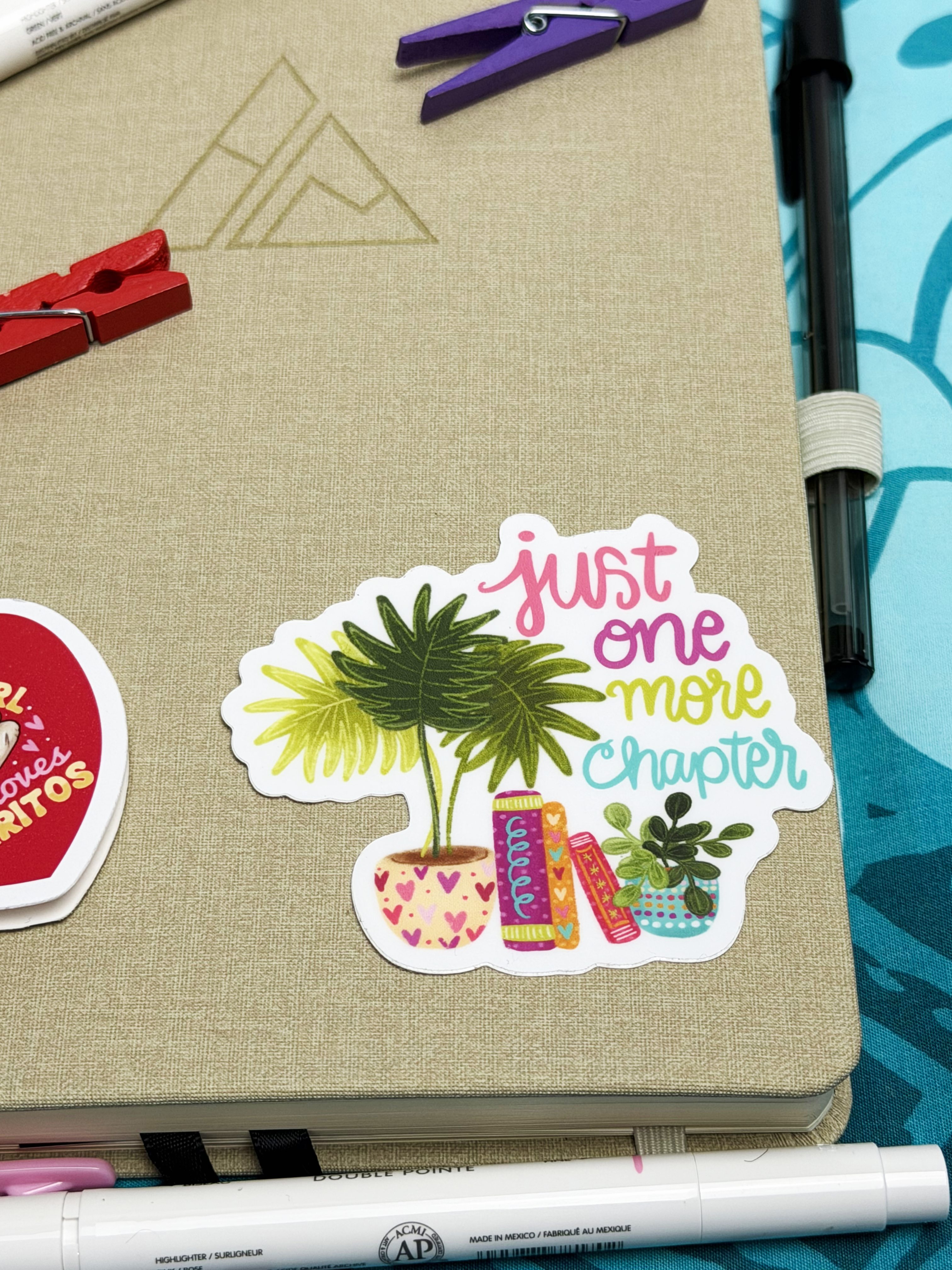 The "Just One More Chapter" Houseplant Sticker
