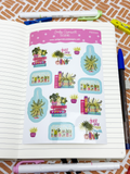 Greenhouse Book Nook Planner Sticker Sheet
