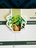 "Rooted in Growth" Pothos Plant Magnetic Bookmark