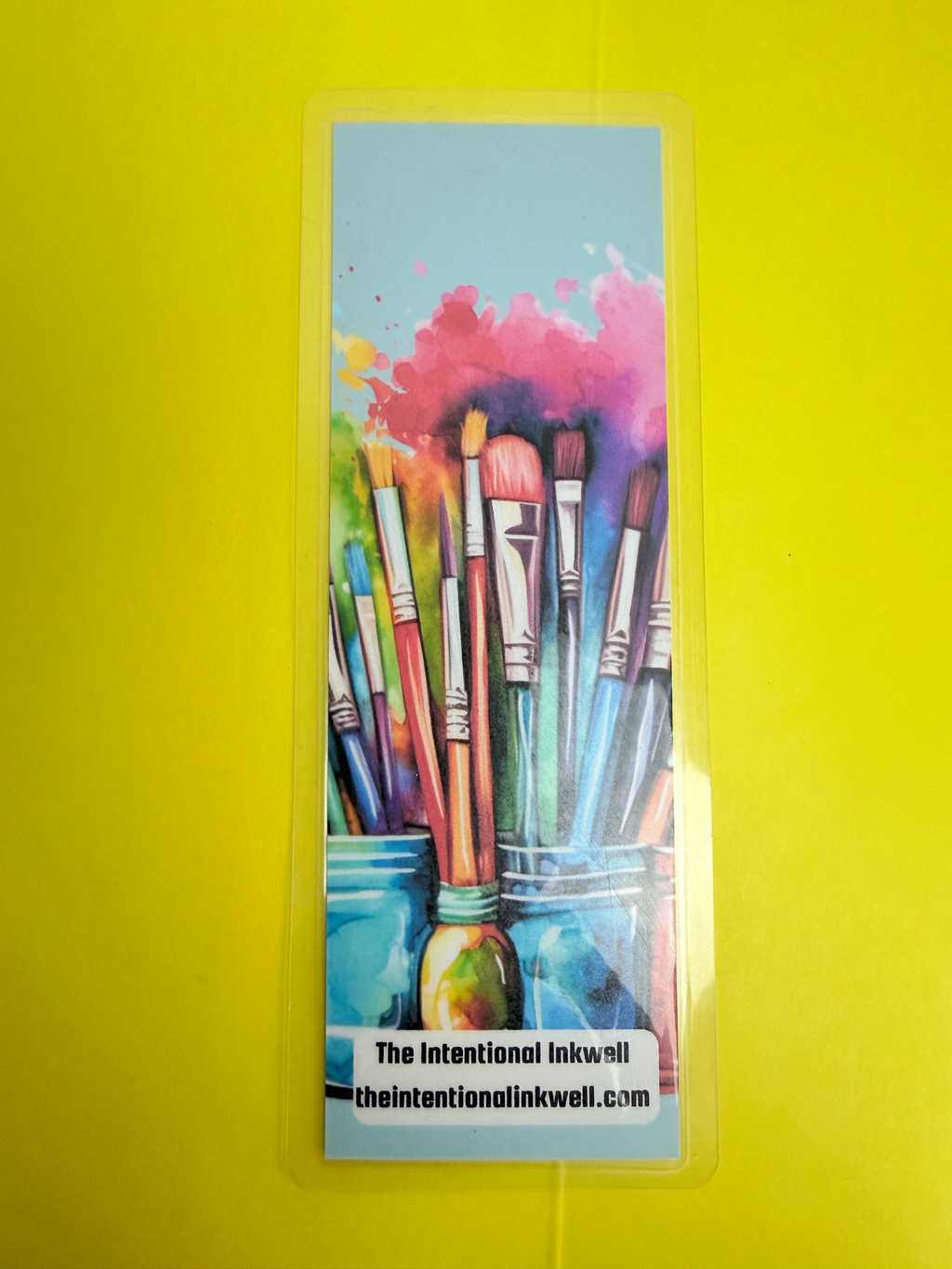 "Creative Canvas" Paint Brush Traditional Bookmark