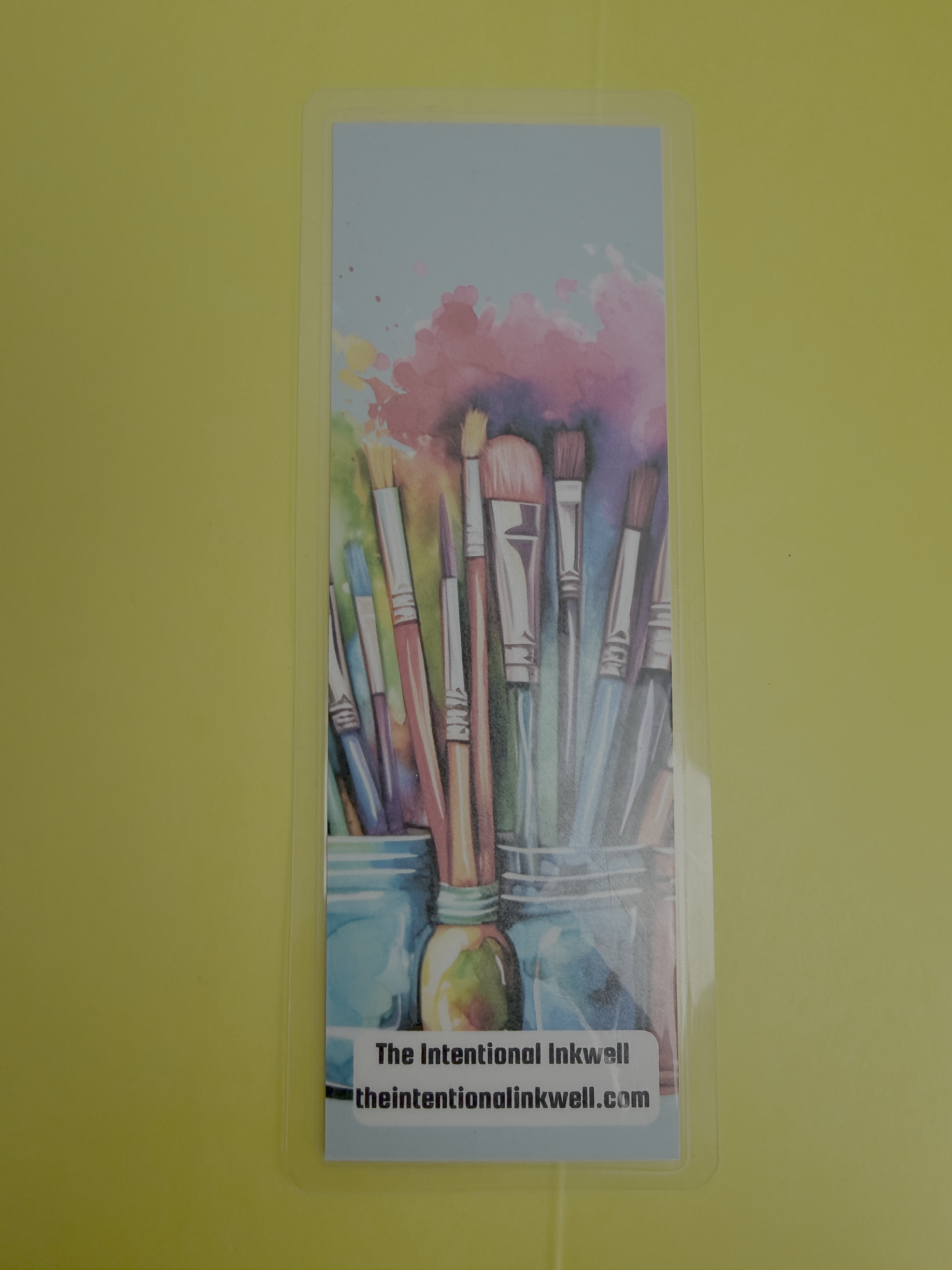 "Creative Canvas" Paint Brush Traditional Bookmark