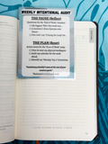 The Weekly Intentional Audit Dashboard (Wide Laminated Bookmark)
